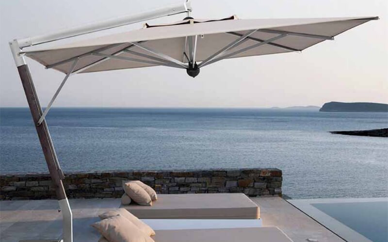 Solero® Zandvoort parasol déporté| ou 300x400 cm